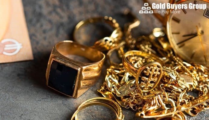 gold jewellery in a pile